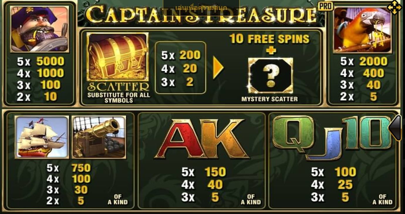 Captain’s Treasure slotxo pgslot 168 vip เว็บตรง