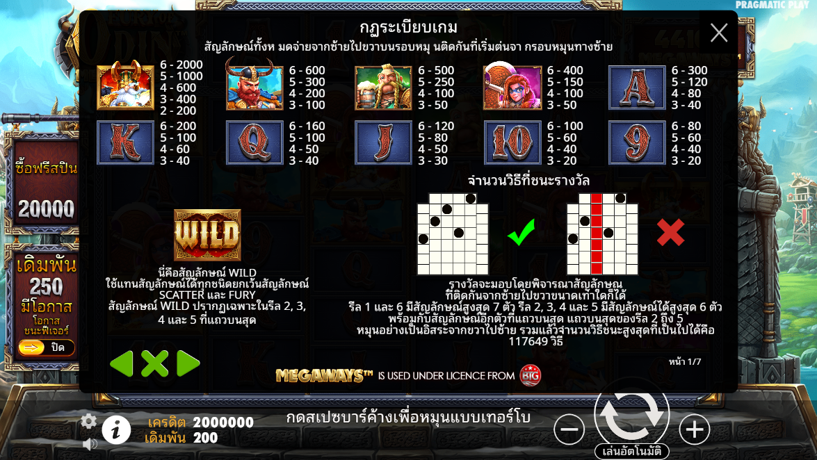 Fury of Odin Megaways Pragmatic Play Pgslot 168 vip ทางเข้า