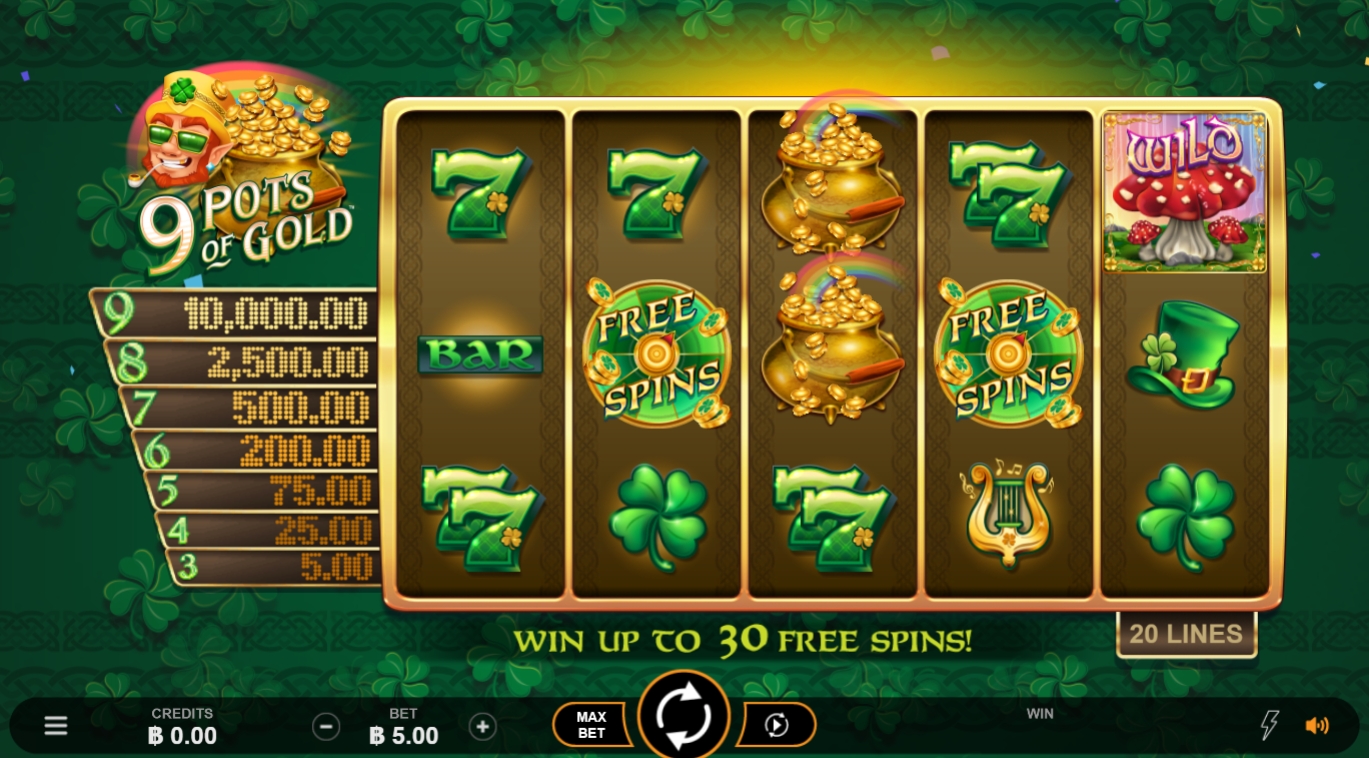 9 Pots of Gold Microgaming pgslot 168 vip