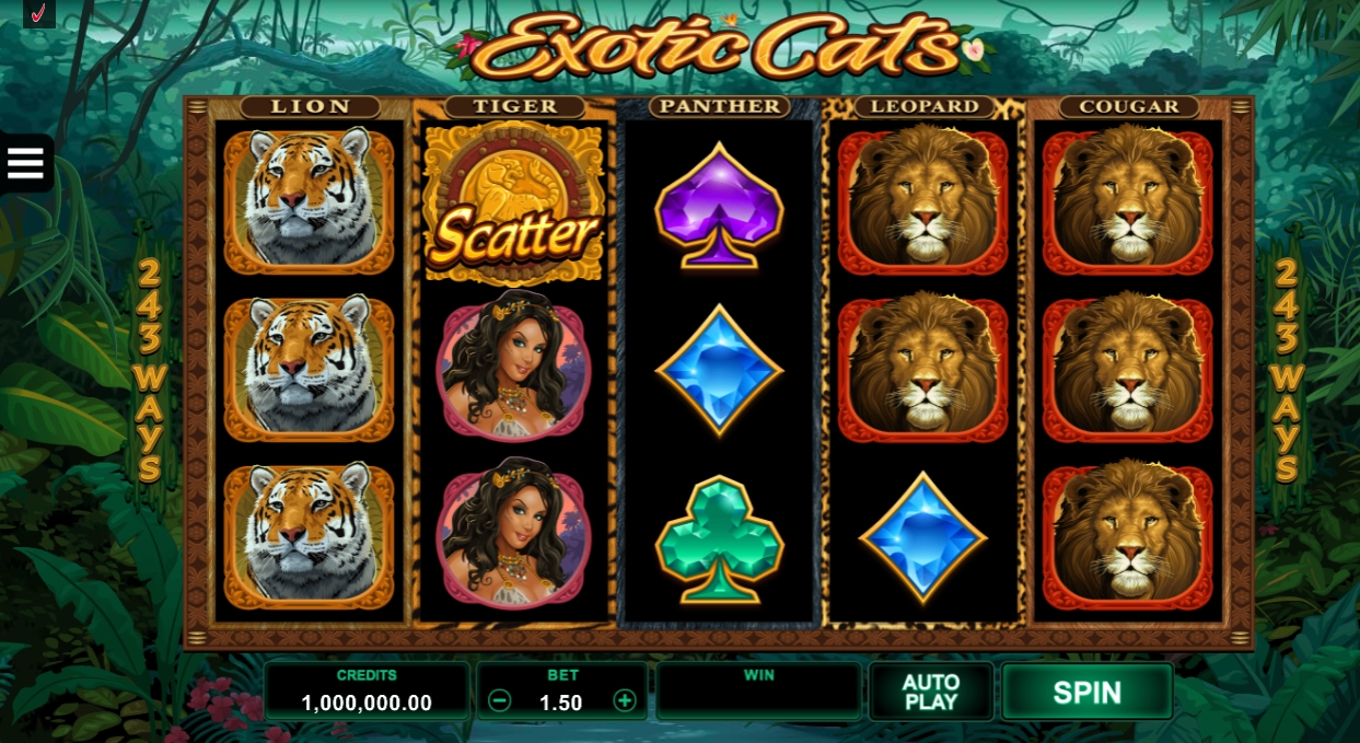 Exotic Cats Microgaming pgslot 168 vip ฟรีเครดิต