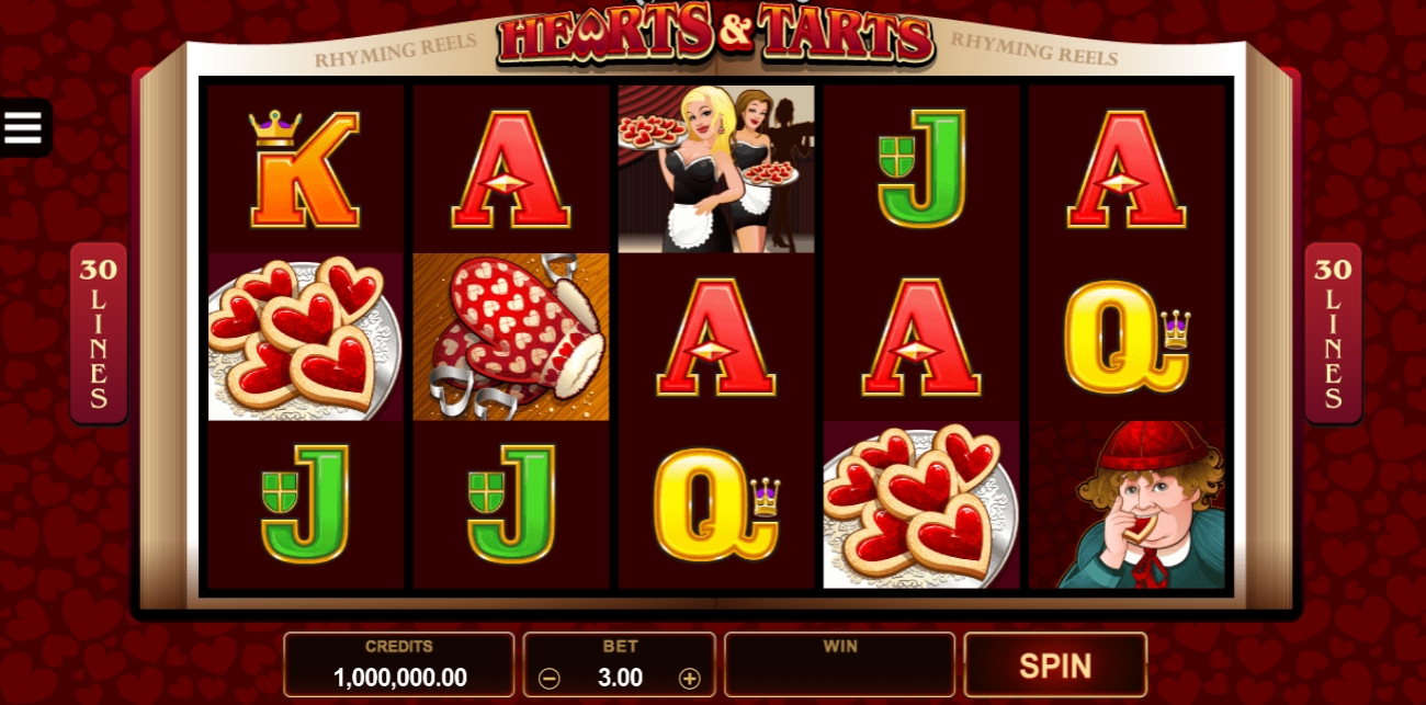 Rhyming Reels Hearts And Tarts Microgaming pgslot 168 vip ฟรีเครดิต