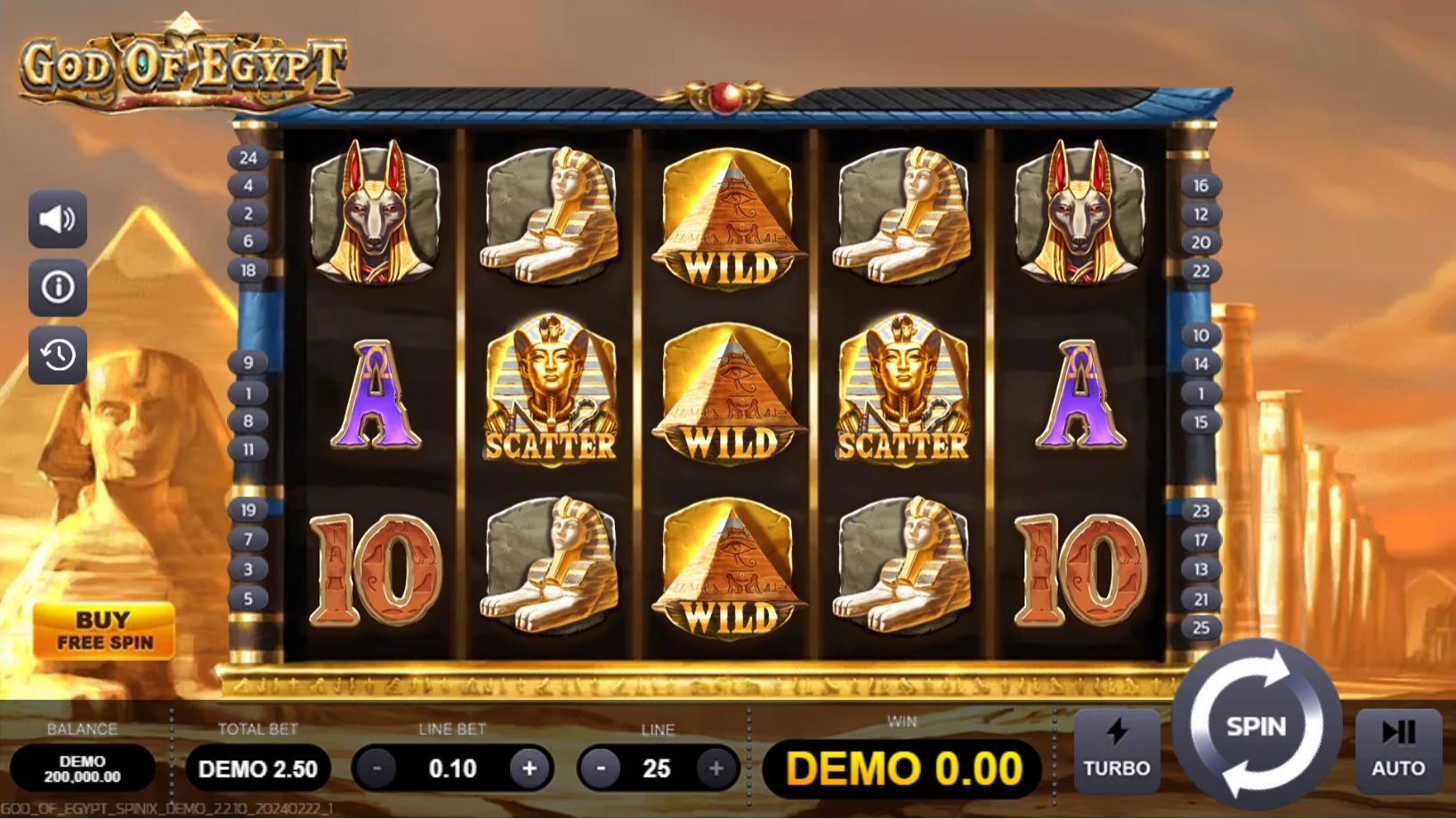 God of Egypt SPINIX pgslot168 vip ทดลองเล่น